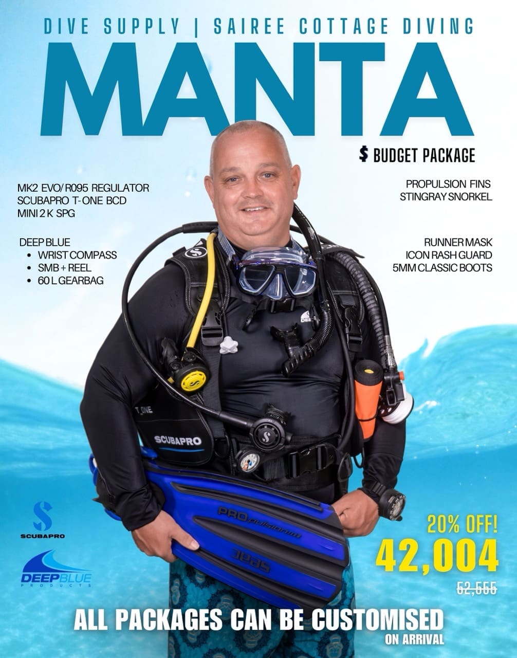 Divemaster Equipment Package on Koh Tao Manta