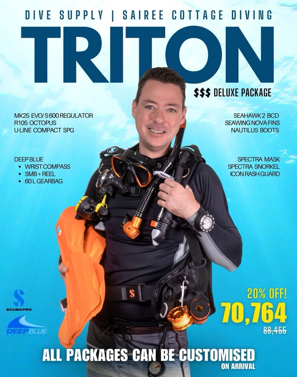 Divemaster Equipment Package on Koh Tao Triton